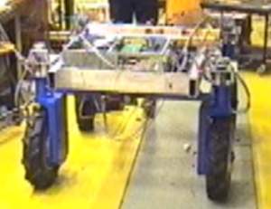 Wheels fitted to the robot. Ready for testing. [grabed from video]